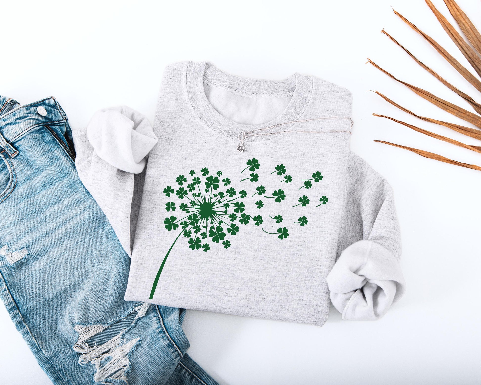 Shamrock Dandelion Adult Sweatshirt