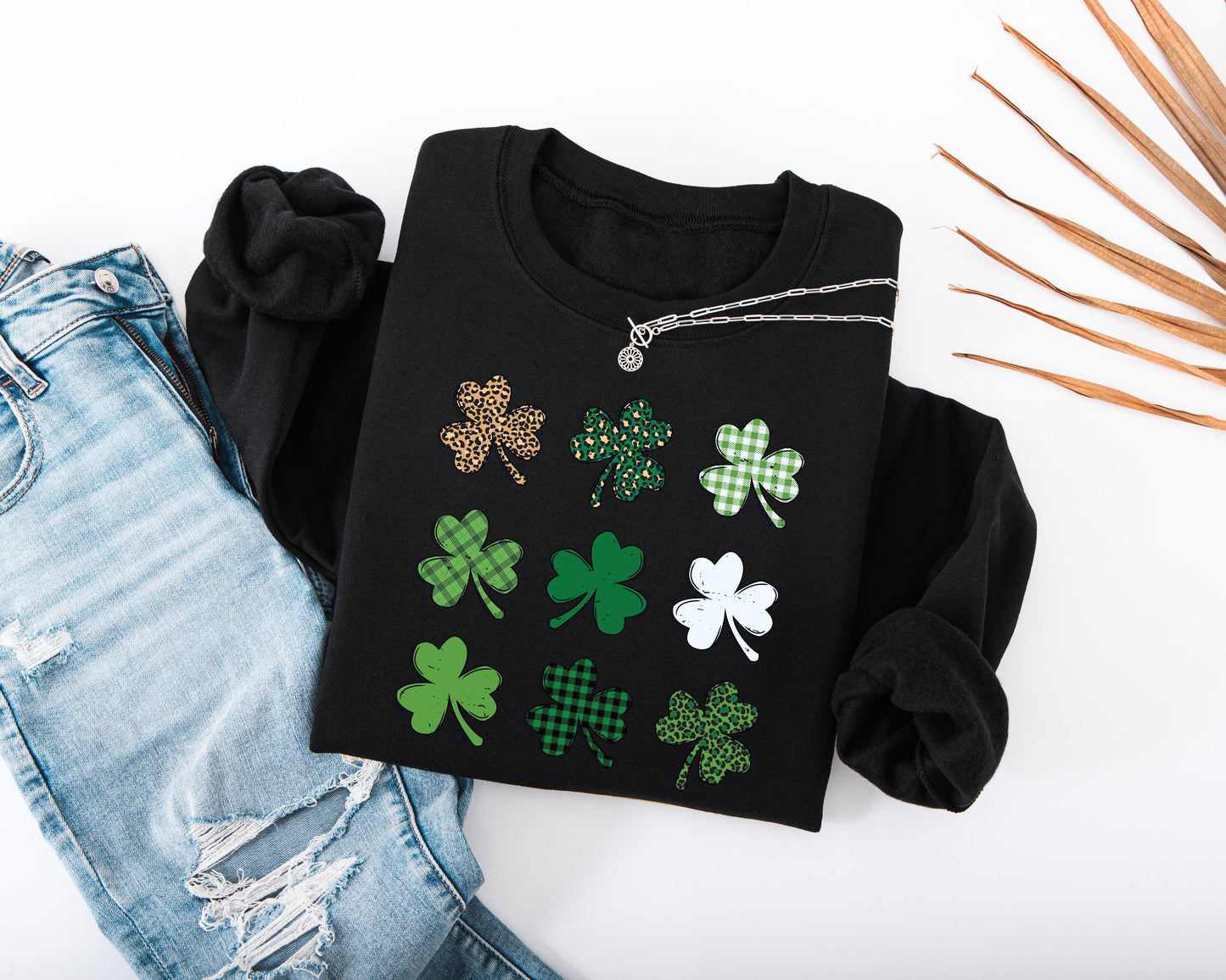 Shamrock Grid Adult Sweatshirt