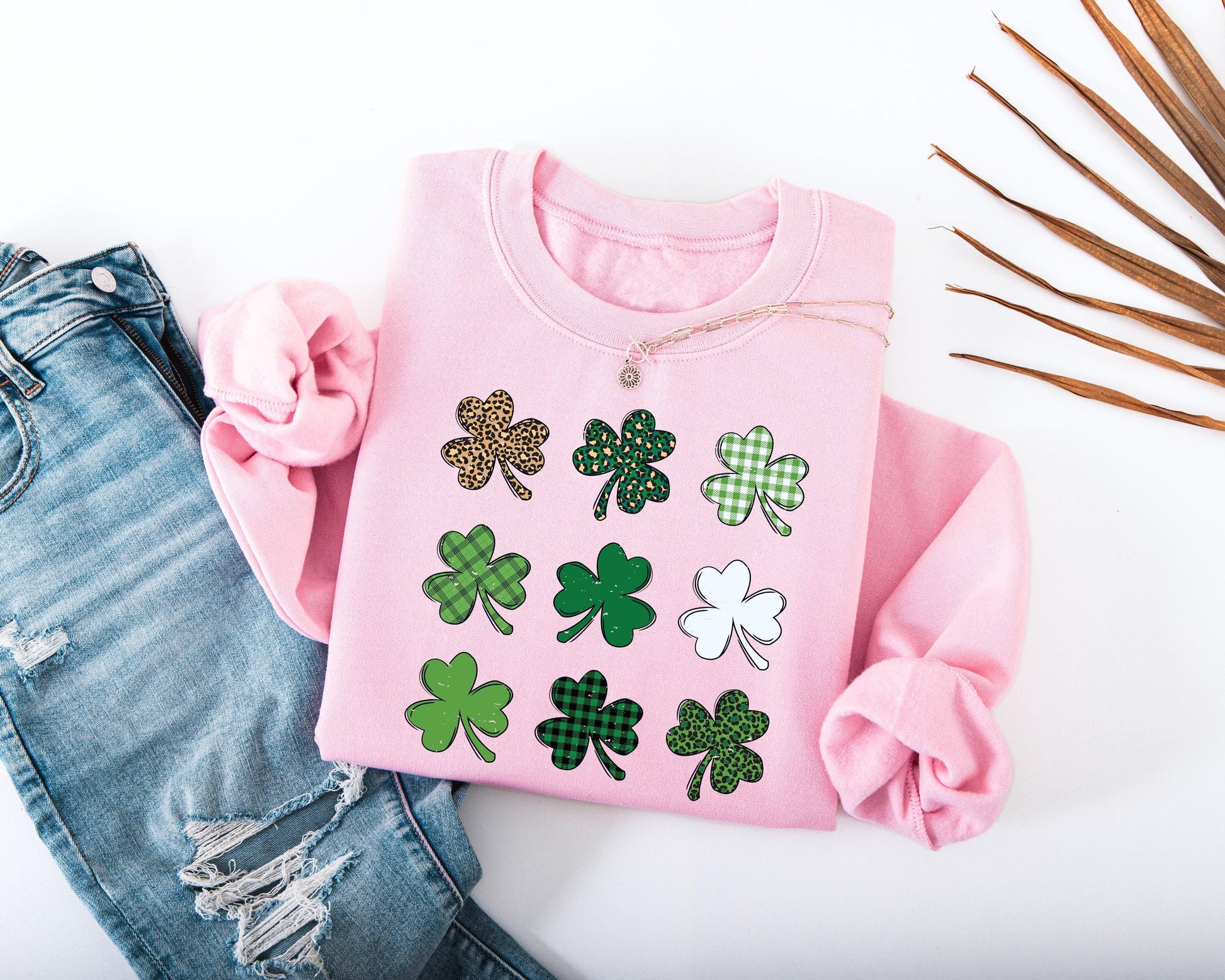 Shamrock Grid Adult Sweatshirt