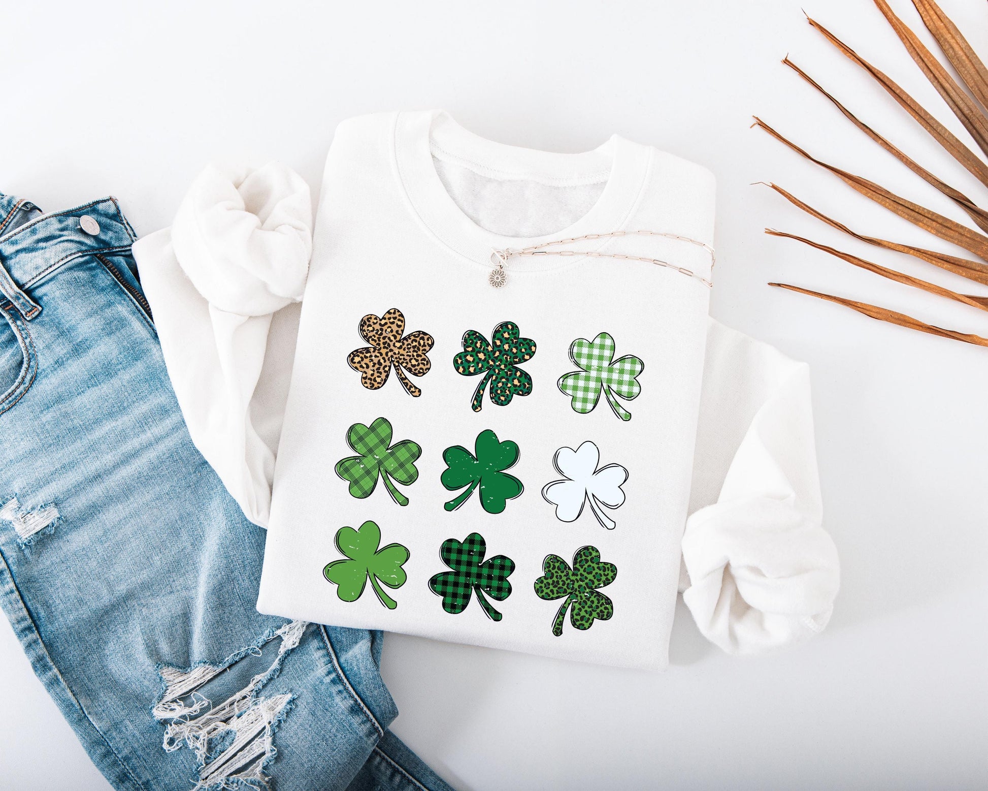 Shamrock Grid Adult Sweatshirt