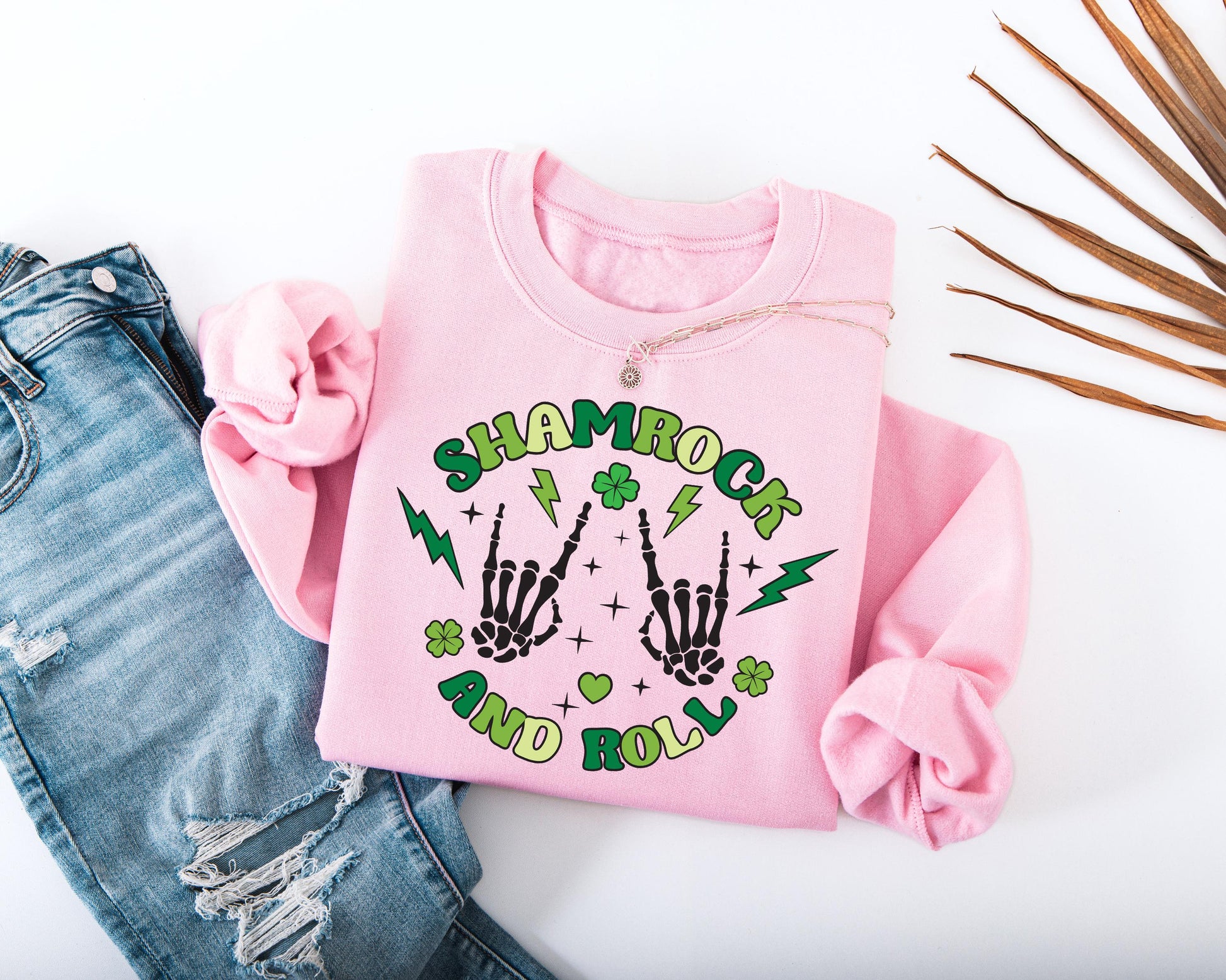 Shamrock and Roll Kids Sweatshirt