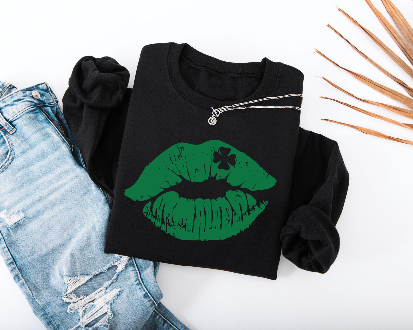 Shamrock Lips Kids Sweatshirt