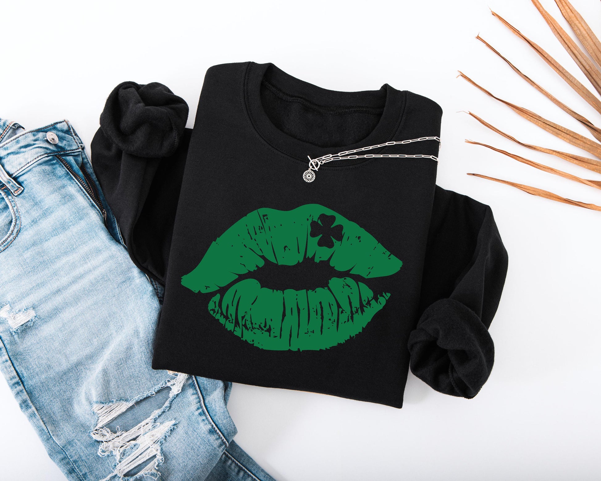 Shamrock Lips Kids Sweatshirt