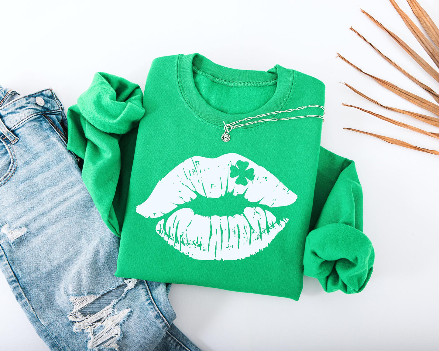Shamrock Lips Kids Sweatshirt