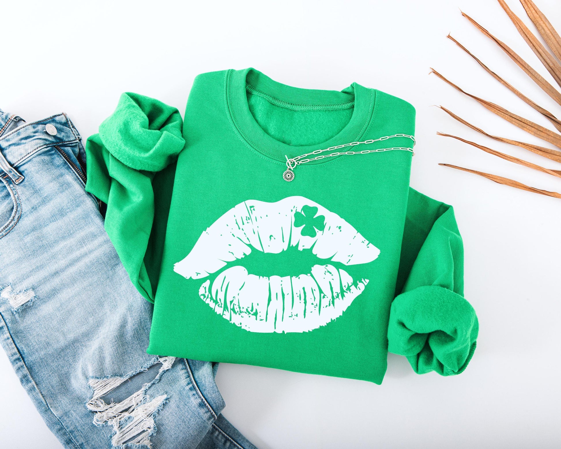 Shamrock Lips Kids Sweatshirt