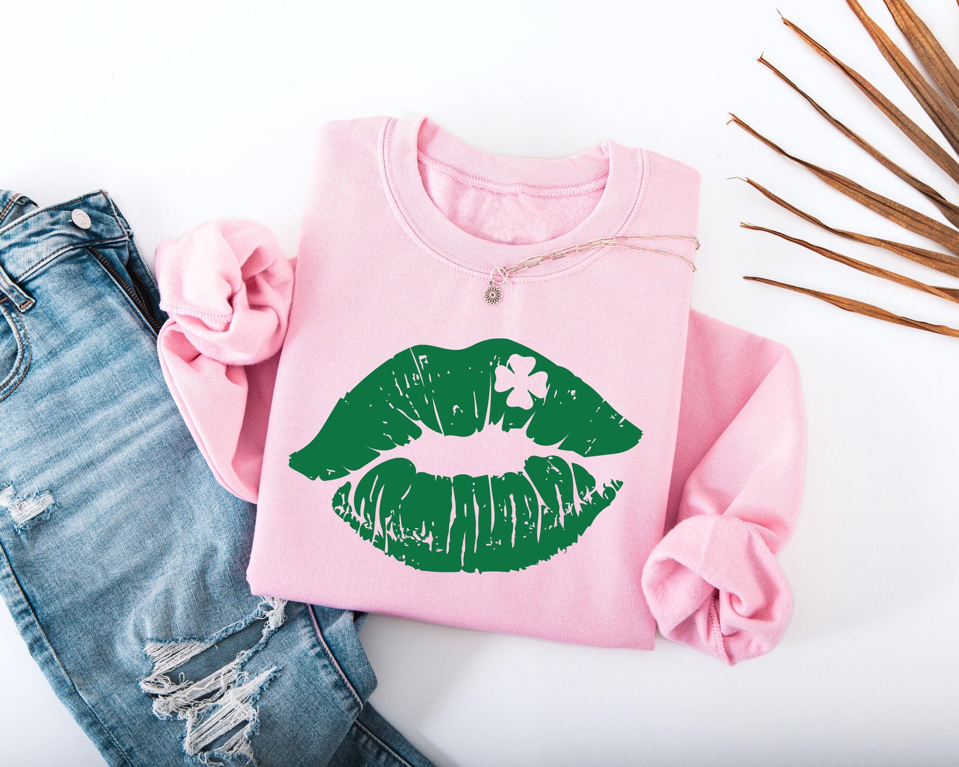 Shamrock Lips Kids Sweatshirt