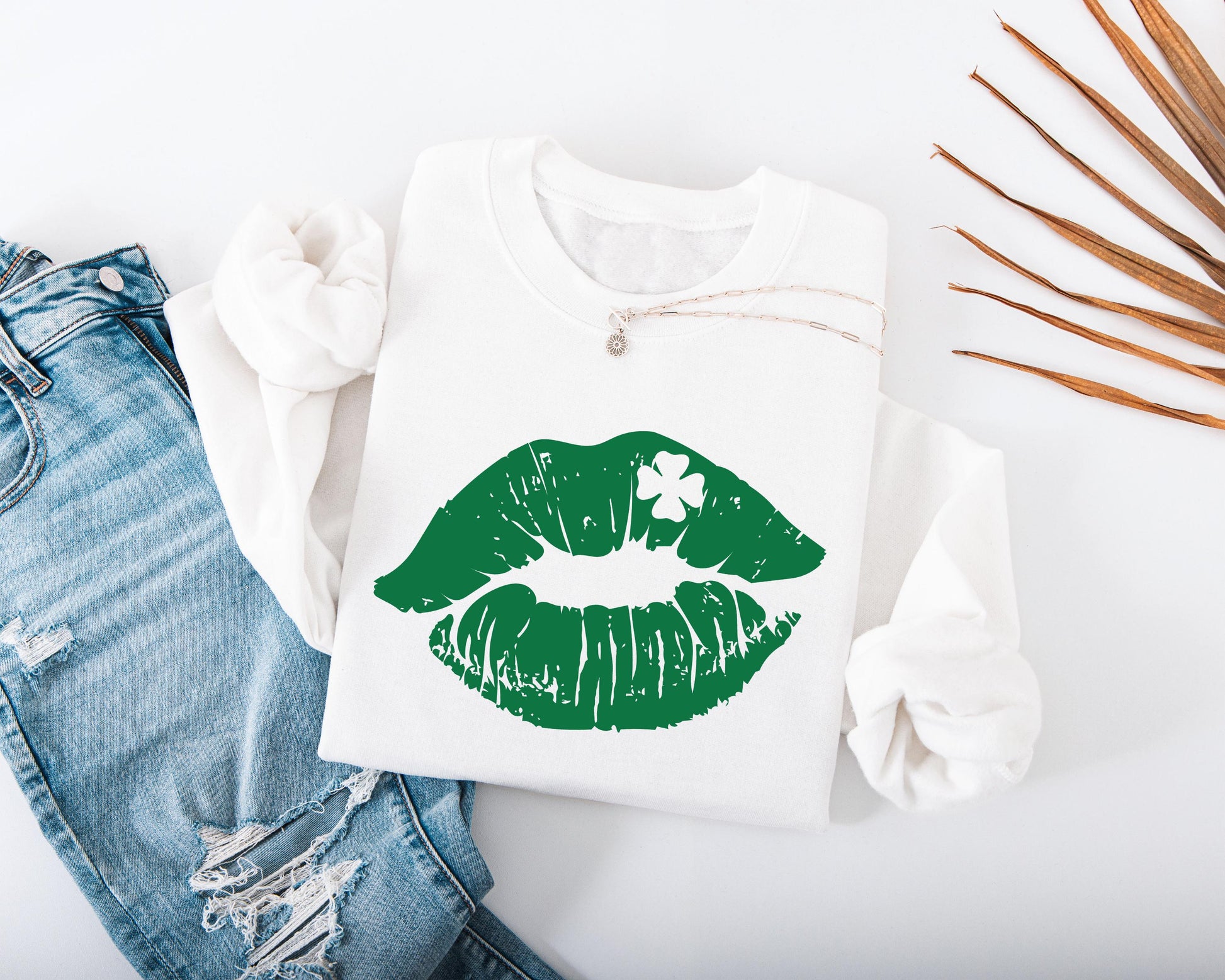 Shamrock Lips Kids Sweatshirt