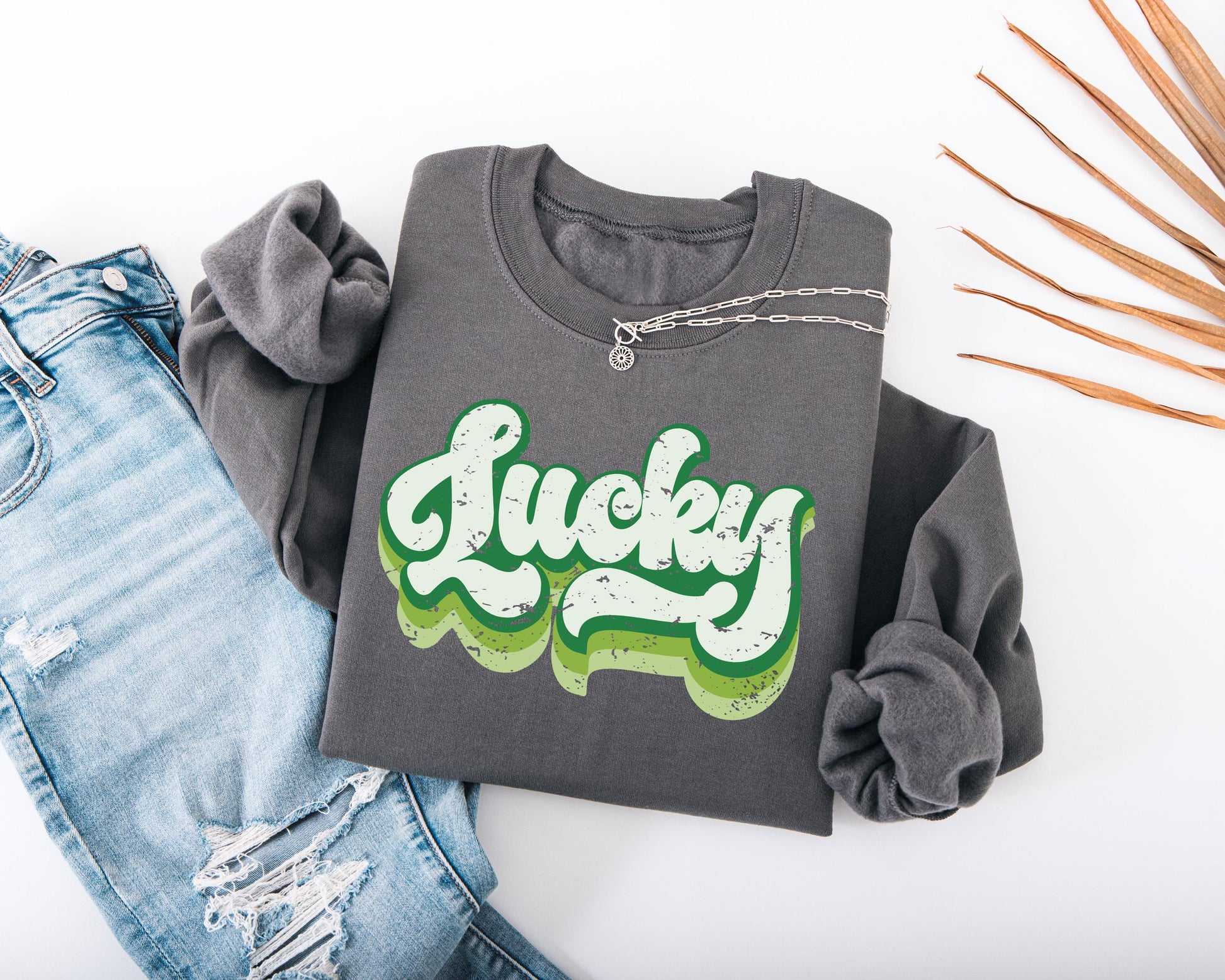 Retro Lucky Adult Sweatshirt