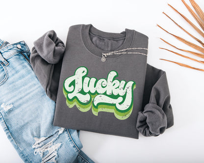 Retro Lucky Adult Sweatshirt