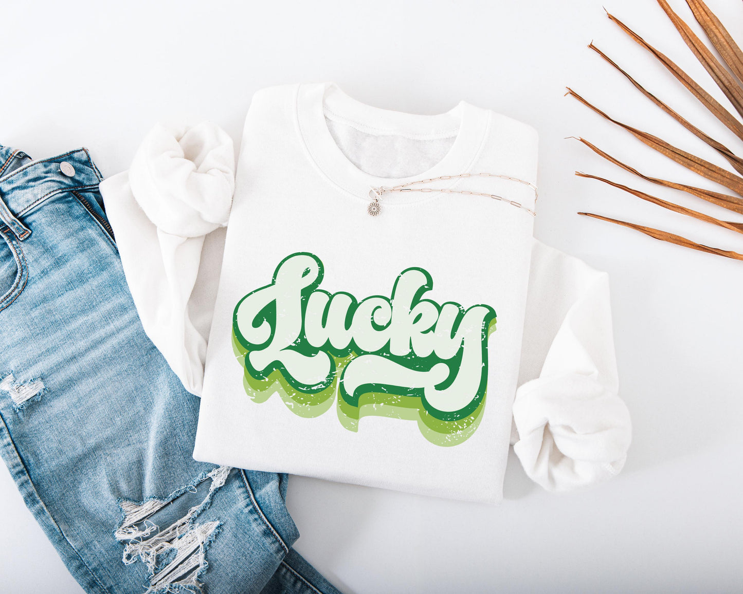 Retro Lucky Adult Sweatshirt