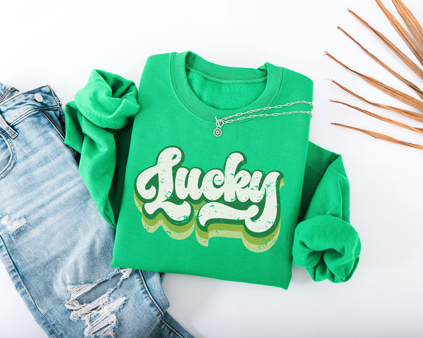 Retro Lucky Adult Sweatshirt