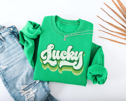 Retro Lucky Adult Sweatshirt