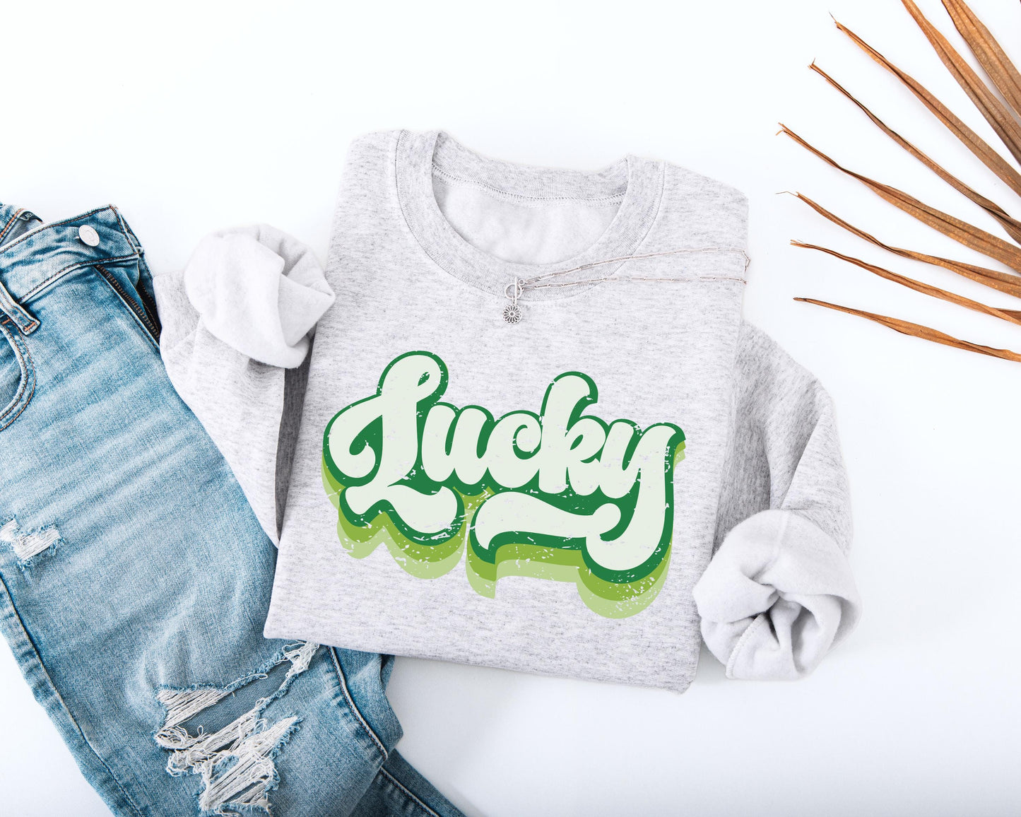 Retro Lucky Adult Sweatshirt