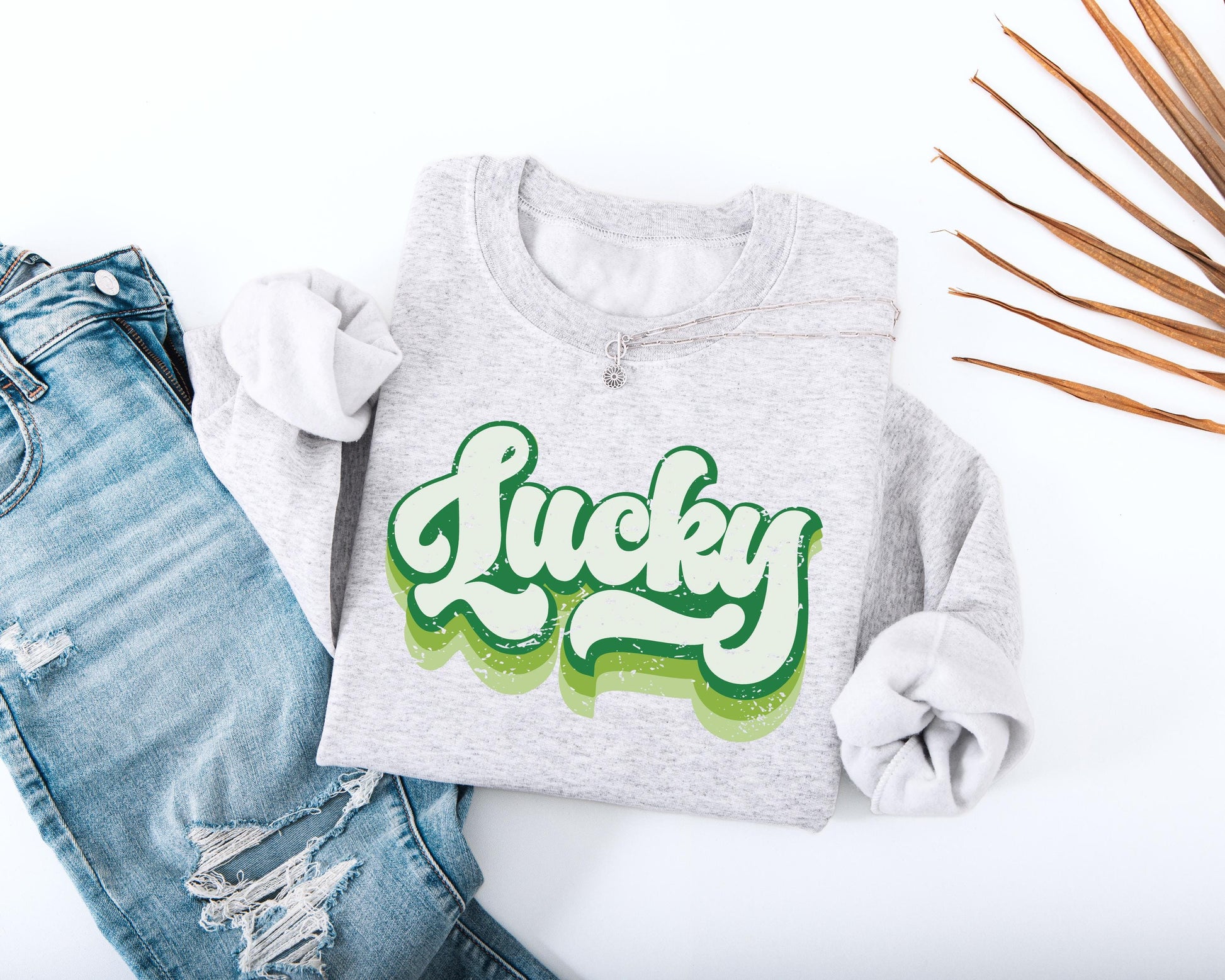 Retro Lucky Adult Sweatshirt
