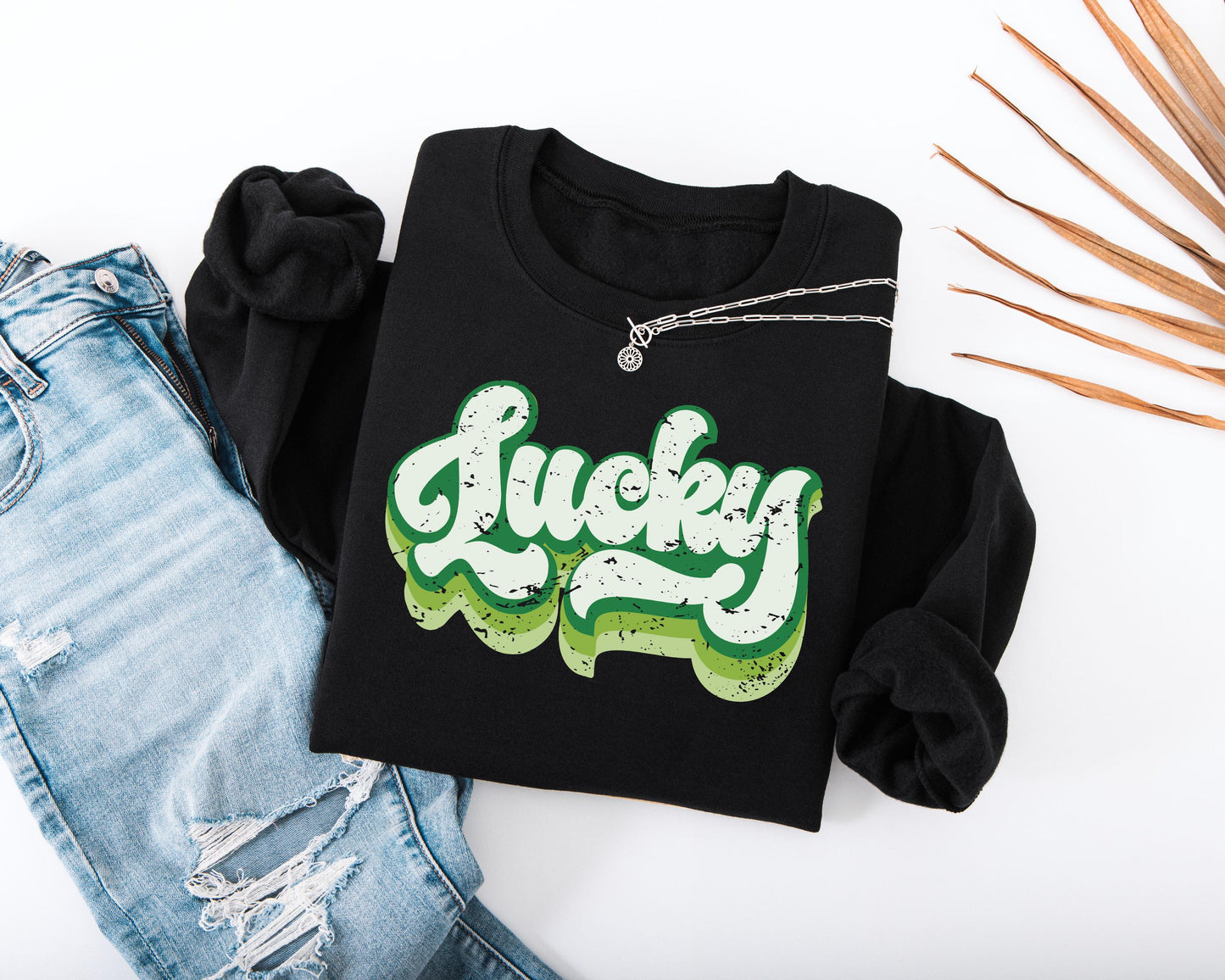 Retro Lucky Adult Sweatshirt
