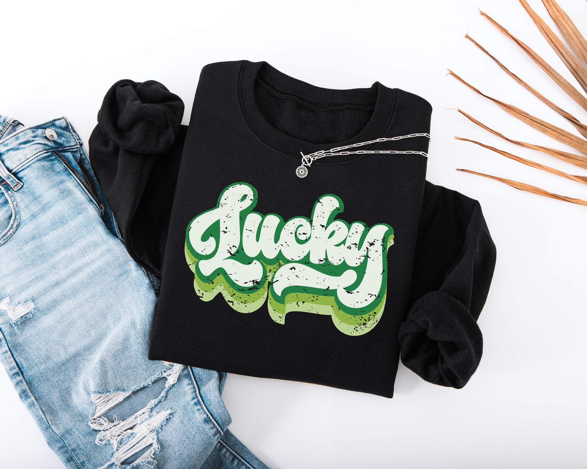 Retro Lucky Adult Sweatshirt