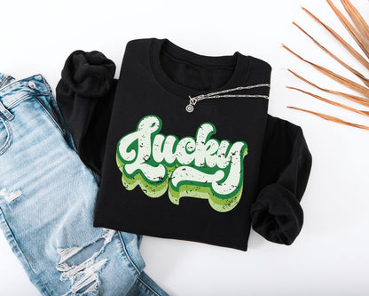 Retro Lucky Adult Sweatshirt