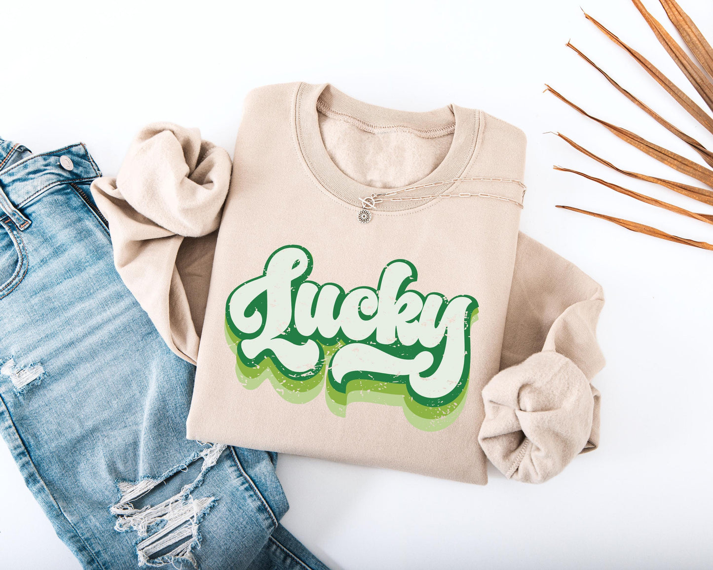 Retro Lucky Adult Sweatshirt