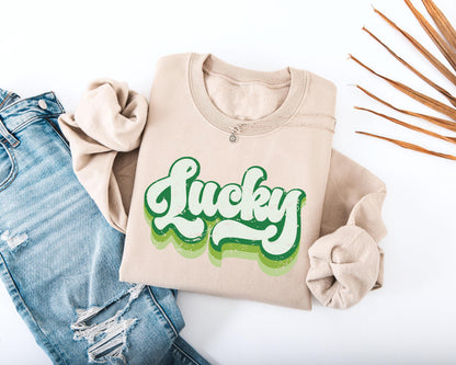 Retro Lucky Adult Sweatshirt