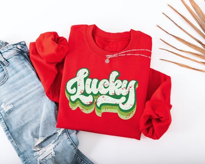 Retro Lucky Adult Sweatshirt