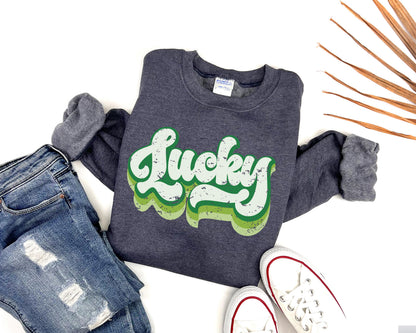 Retro Lucky Adult Sweatshirt
