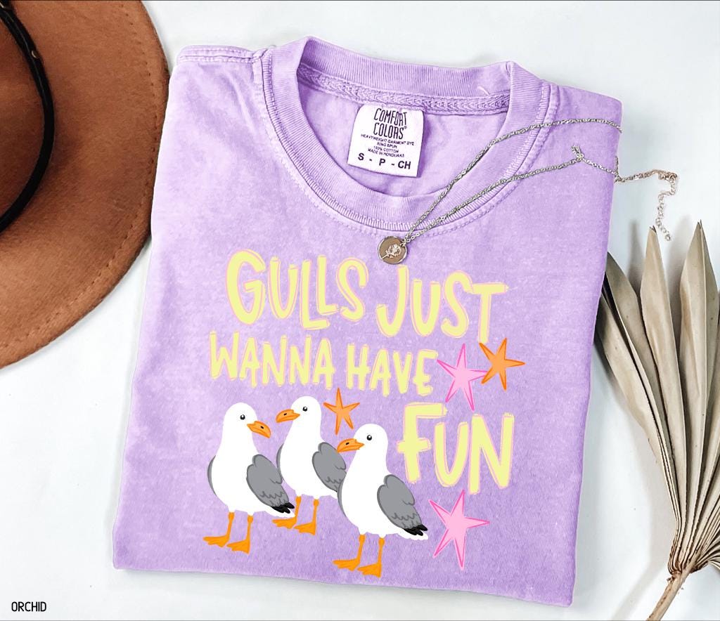 Gulls Just Wanna Have Fun Adult Comfort Colors T-Shirt