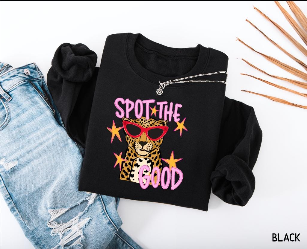 Spot The Good Leopard Adult Sweatshirt