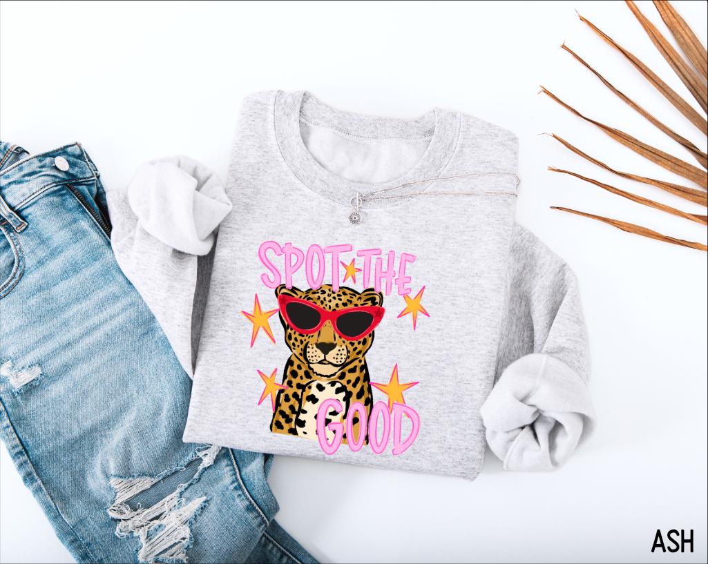 Spot The Good Leopard Adult Sweatshirt