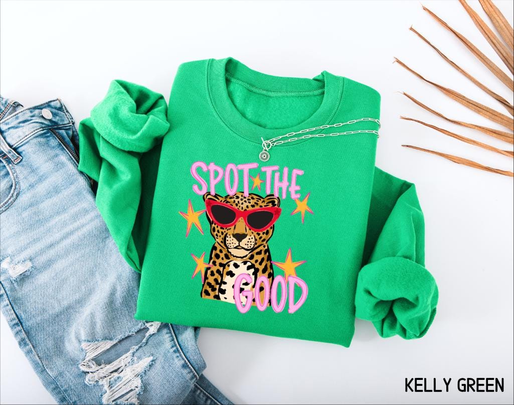 Spot The Good Leopard Adult Sweatshirt