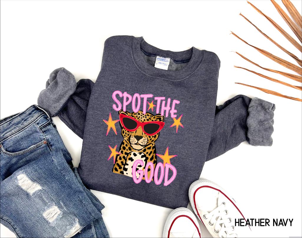 Spot The Good Leopard Adult Sweatshirt