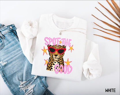 Spot The Good Leopard Adult Sweatshirt