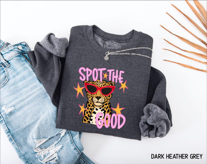Spot The Good Leopard Adult Sweatshirt