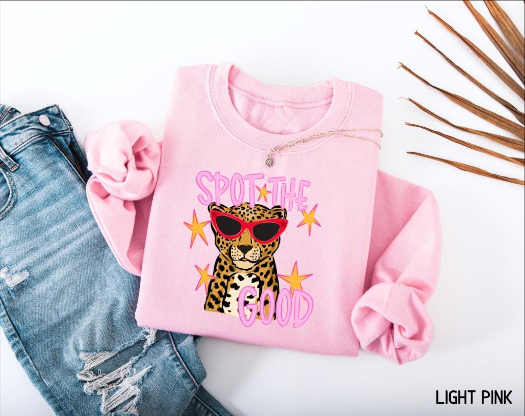 Spot The Good Leopard Adult Sweatshirt