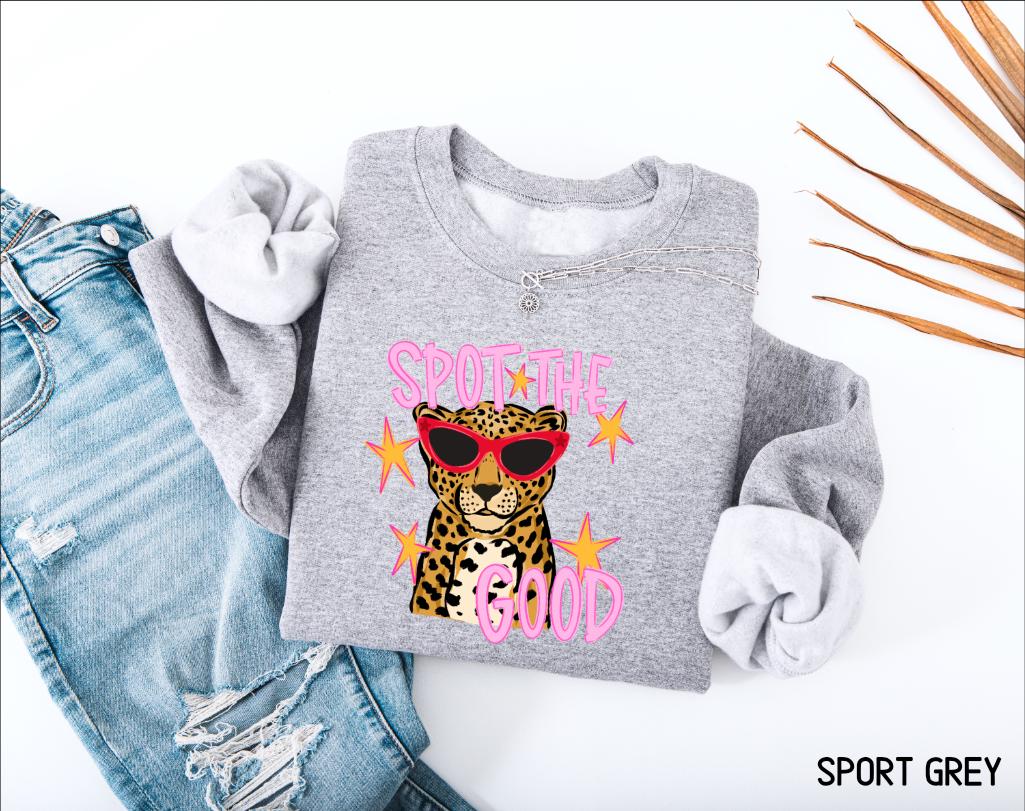 Spot The Good Leopard Adult Sweatshirt