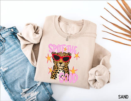 Spot The Good Leopard Adult Sweatshirt