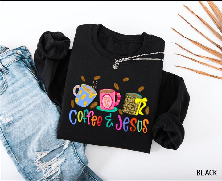 Coffee and Jesus Adult Comfort Colors T-Shirt