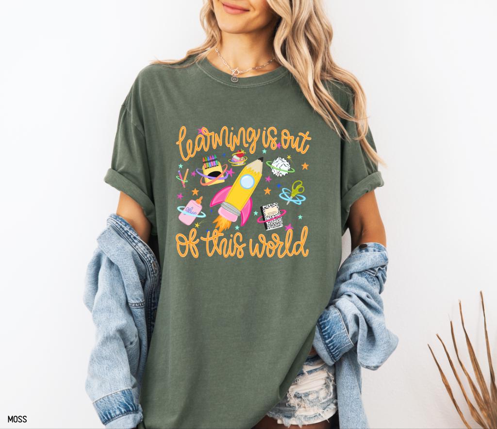 Learning is Out of This World Adult Comfort Colors T-Shirt