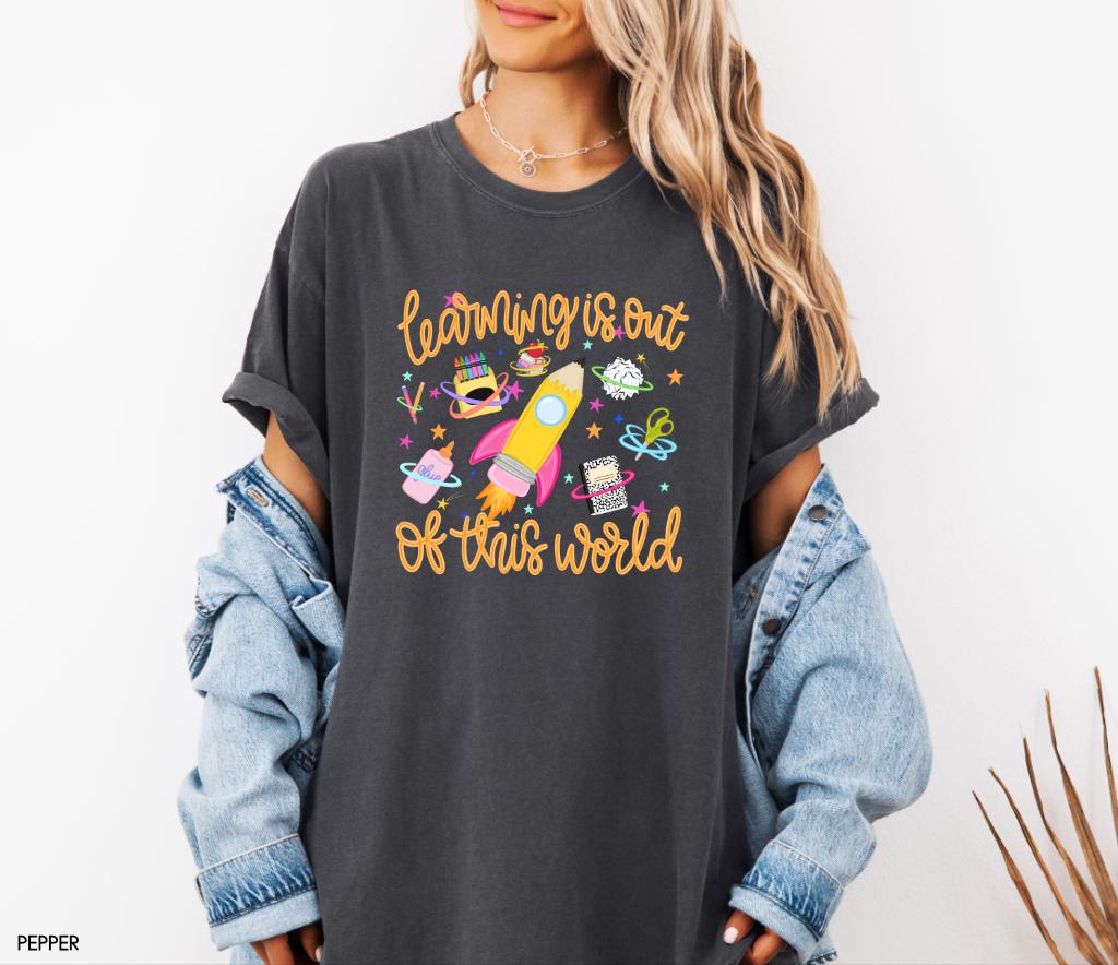 Learning is Out of This World Adult Comfort Colors T-Shirt