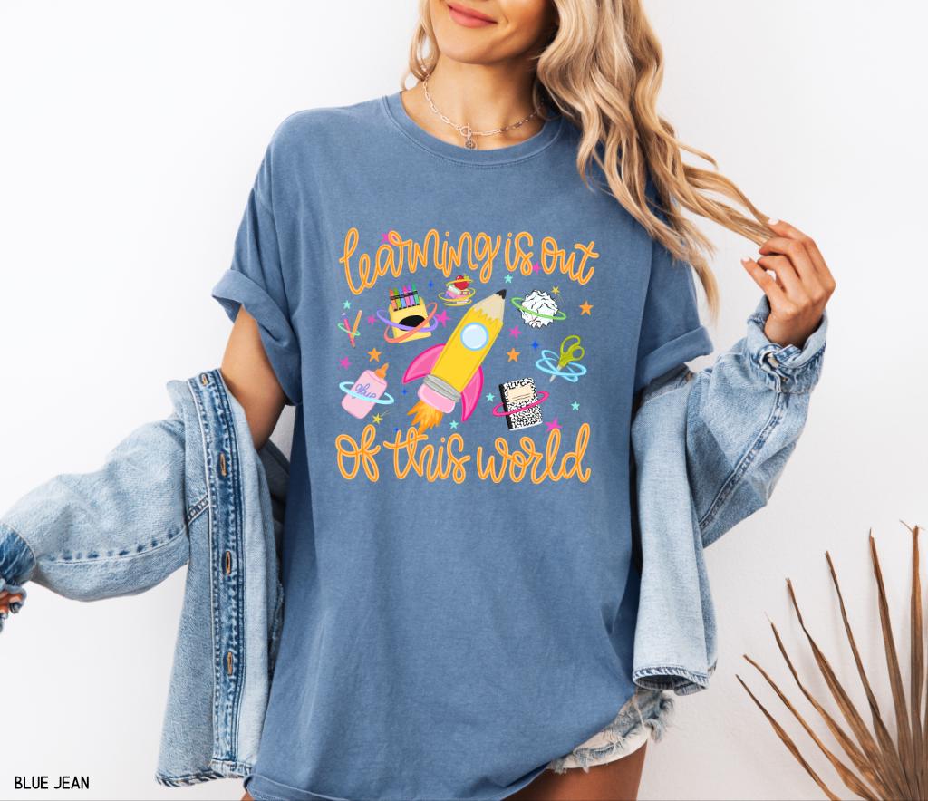 Learning is Out of This World Adult Comfort Colors T-Shirt