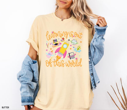 Learning is Out of This World Adult Comfort Colors T-Shirt