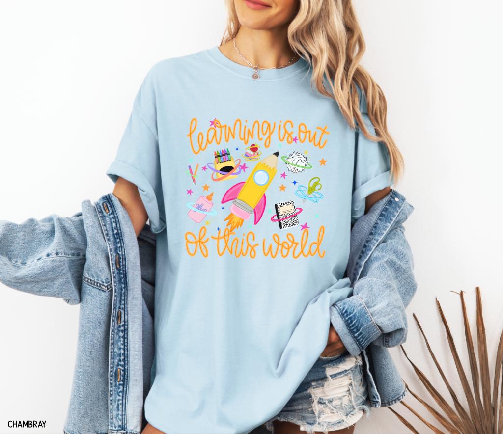 Learning is Out of This World Adult Comfort Colors T-Shirt