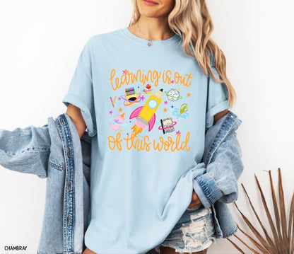 Learning is Out of This World Adult Comfort Colors T-Shirt