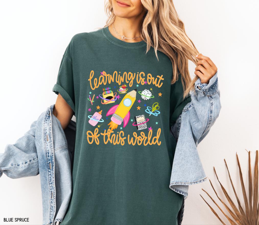 Learning is Out of This World Adult Comfort Colors T-Shirt