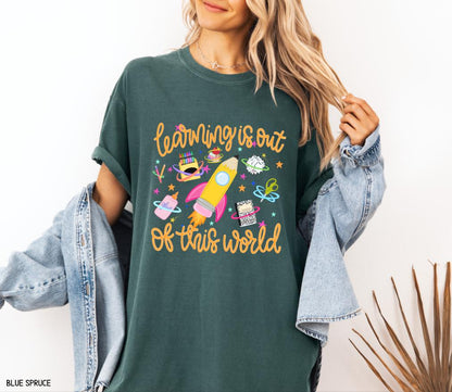 Learning is Out of This World Adult Comfort Colors T-Shirt