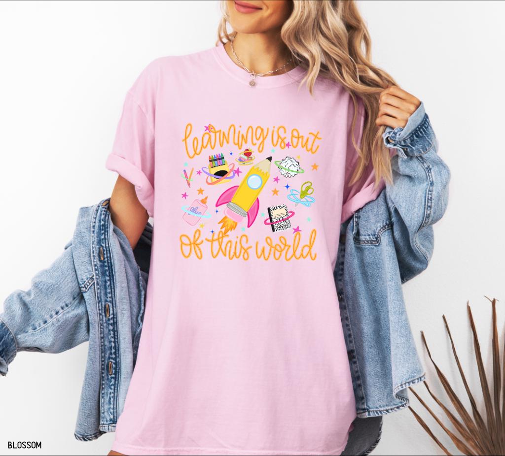 Learning is Out of This World Adult Comfort Colors T-Shirt
